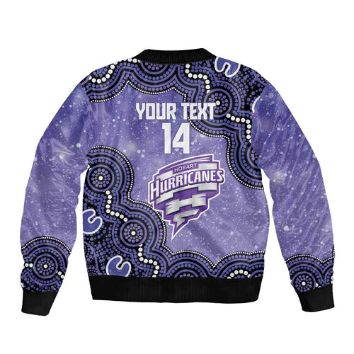Hobart Hurricanes NAIDOC Week 2026 Custom Sleeve Zip Bomber Jacket 50 Years Deadly Indigenous Art Glitter Effect