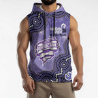 Hobart Hurricanes NAIDOC Week 2026 Custom Sleeveless Hoodie 50 Years Deadly Indigenous Art Glitter Effect