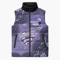 Hobart Hurricanes NAIDOC Week 2026 Custom Sleeveless Puffer Jacket 50 Years Deadly Indigenous Art Glitter Effect