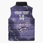 Hobart Hurricanes NAIDOC Week 2026 Custom Sleeveless Puffer Jacket 50 Years Deadly Indigenous Art Glitter Effect