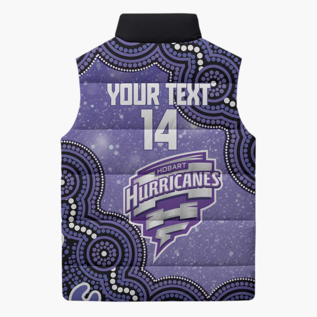 Hobart Hurricanes NAIDOC Week 2026 Custom Sleeveless Puffer Jacket 50 Years Deadly Indigenous Art Glitter Effect