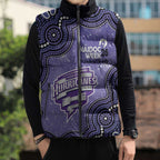 Hobart Hurricanes NAIDOC Week 2026 Custom Sleeveless Puffer Jacket 50 Years Deadly Indigenous Art Glitter Effect
