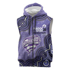 Hobart Hurricanes NAIDOC Week 2026 Custom Sleeveless Zip Hoodie 50 Years Deadly Indigenous Art Glitter Effect