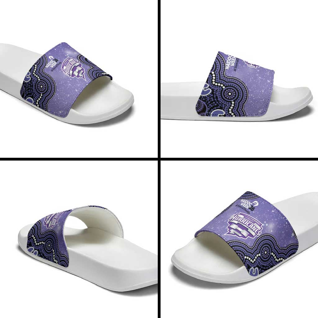 Hobart Hurricanes NAIDOC Week 2026 Custom Slide Sandals 50 Years Deadly Indigenous Art Glitter Effect