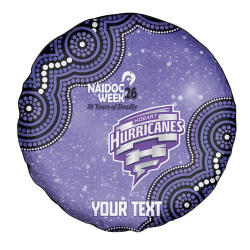 Hobart Hurricanes NAIDOC Week 2026 Custom Spare Tire Cover 50 Years Deadly Indigenous Art Glitter Effect