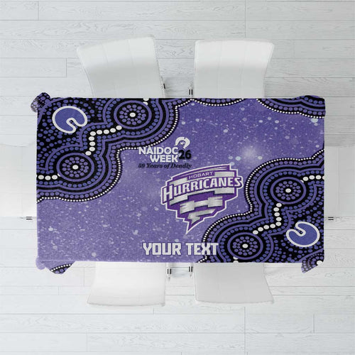 Hobart Hurricanes NAIDOC Week 2026 Custom Tablecloth 50 Years Deadly Indigenous Art Glitter Effect