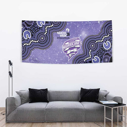 Hobart Hurricanes NAIDOC Week 2026 Custom Tapestry 50 Years Deadly Indigenous Art Glitter Effect