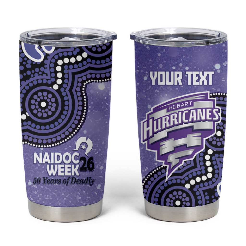 Hobart Hurricanes NAIDOC Week 2026 Custom Tumbler Cup 50 Years Deadly Indigenous Art Glitter Effect