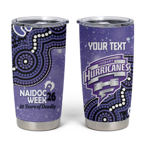 Hobart Hurricanes NAIDOC Week 2026 Custom Tumbler Cup 50 Years Deadly Indigenous Art Glitter Effect