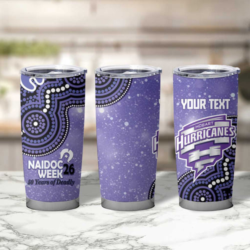 Hobart Hurricanes NAIDOC Week 2026 Custom Tumbler Cup 50 Years Deadly Indigenous Art Glitter Effect