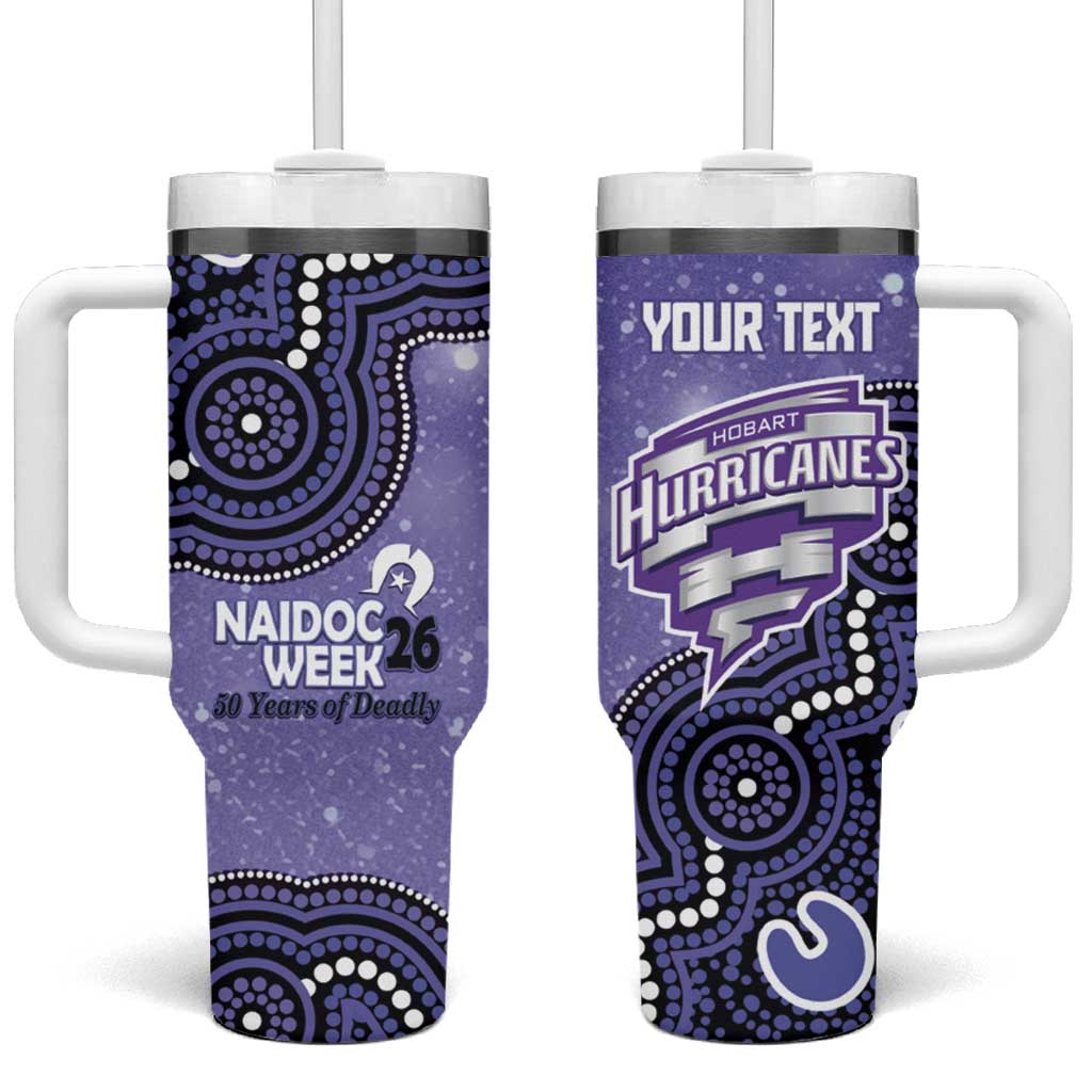 Hobart Hurricanes NAIDOC Week 2026 Custom Tumbler With Handle 50 Years Deadly Indigenous Art Glitter Effect