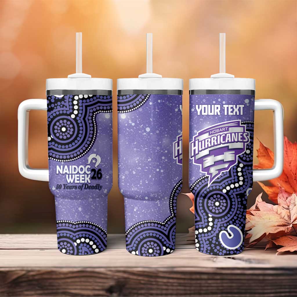 Hobart Hurricanes NAIDOC Week 2026 Custom Tumbler With Handle 50 Years Deadly Indigenous Art Glitter Effect