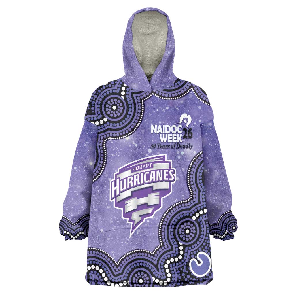 Hobart Hurricanes NAIDOC Week 2026 Custom Wearable Blanket Hoodie 50 Years Deadly Indigenous Art Glitter Effect