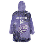 Hobart Hurricanes NAIDOC Week 2026 Custom Wearable Blanket Hoodie 50 Years Deadly Indigenous Art Glitter Effect