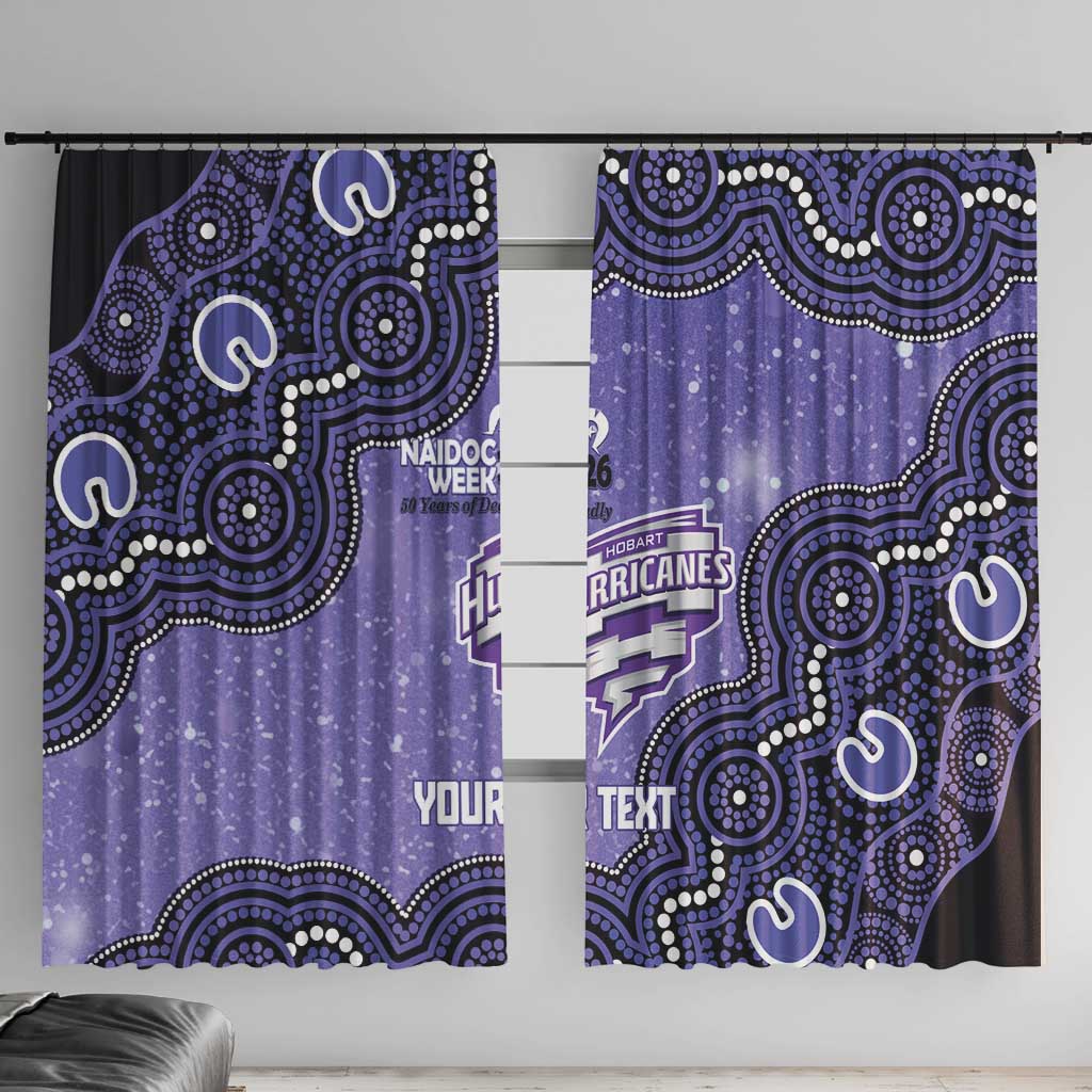 Hobart Hurricanes NAIDOC Week 2026 Custom Window Curtain 50 Years Deadly Indigenous Art Glitter Effect