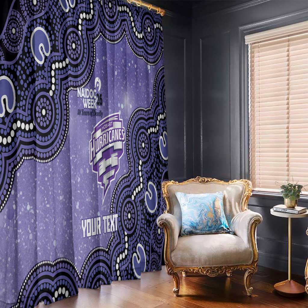 Hobart Hurricanes NAIDOC Week 2026 Custom Window Curtain 50 Years Deadly Indigenous Art Glitter Effect