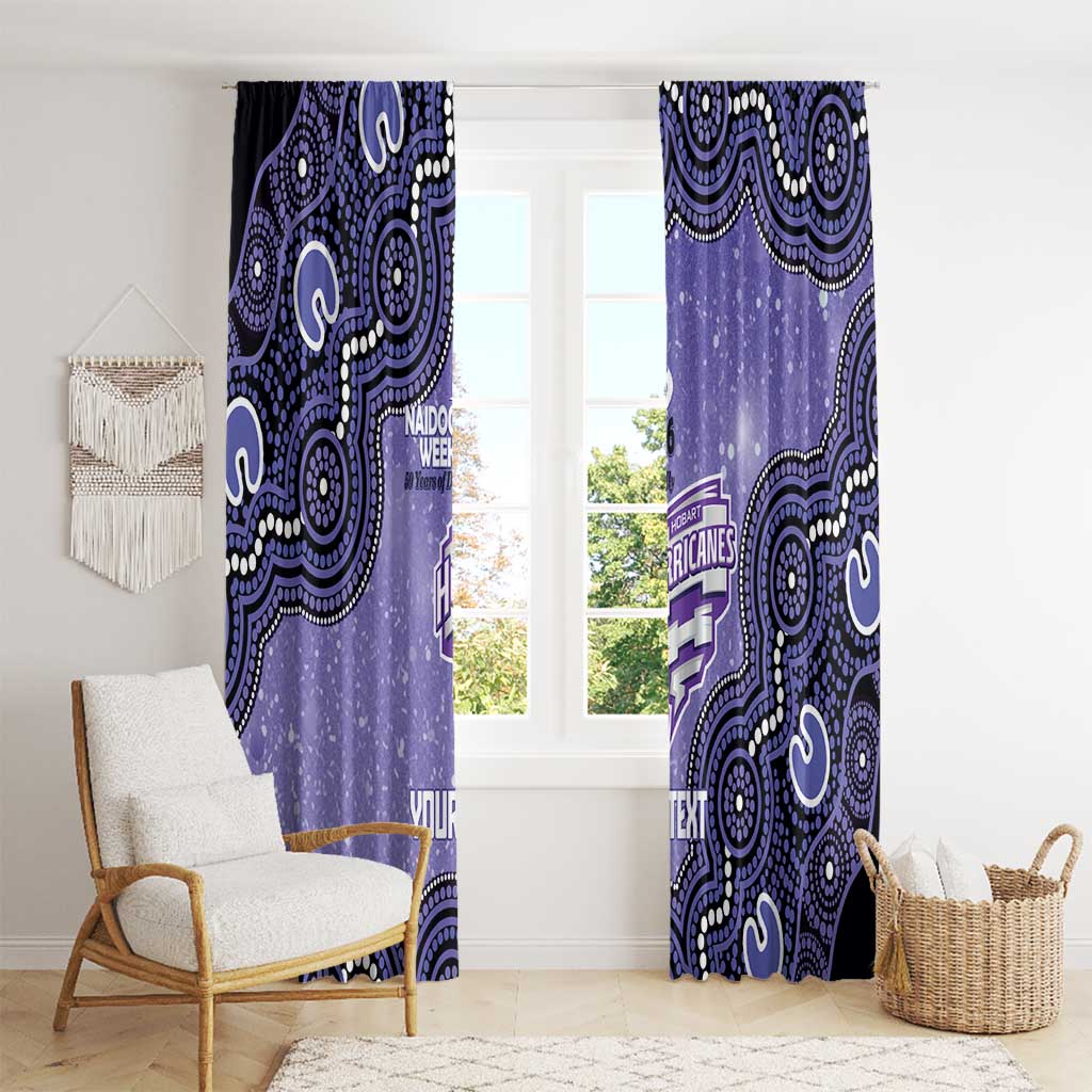 Hobart Hurricanes NAIDOC Week 2026 Custom Window Curtain 50 Years Deadly Indigenous Art Glitter Effect