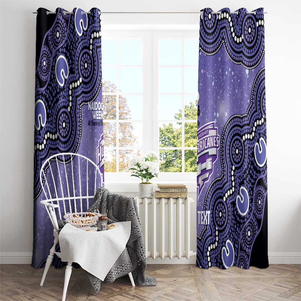Hobart Hurricanes NAIDOC Week 2026 Custom Window Curtain 50 Years Deadly Indigenous Art Glitter Effect
