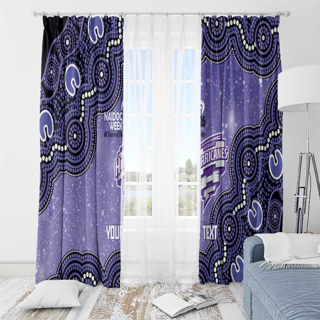 Hobart Hurricanes NAIDOC Week 2026 Custom Window Curtain 50 Years Deadly Indigenous Art Glitter Effect