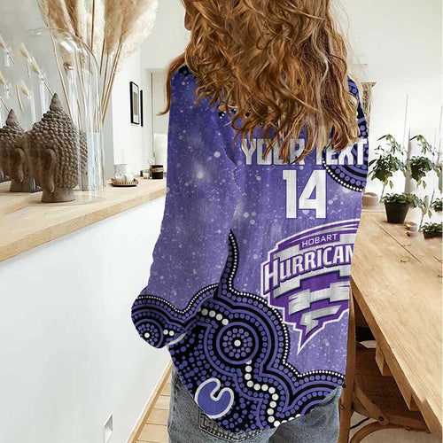 Hobart Hurricanes NAIDOC Week 2026 Custom Women Casual Shirt 50 Years Deadly Indigenous Art Glitter Effect