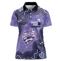 Hobart Hurricanes NAIDOC Week 2026 Custom Women Polo Shirt 50 Years Deadly Indigenous Art Glitter Effect