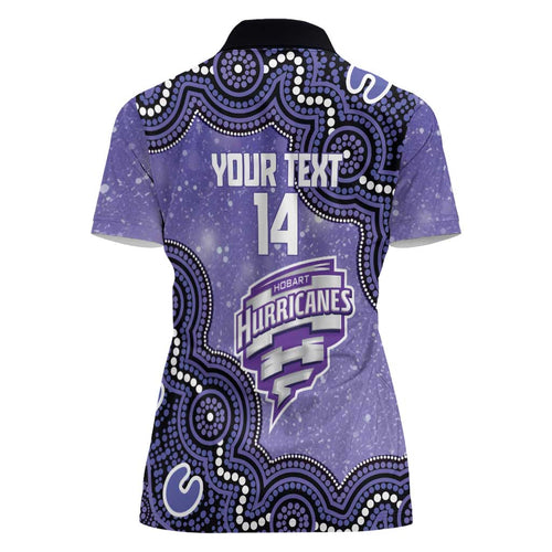 Hobart Hurricanes NAIDOC Week 2026 Custom Women Polo Shirt 50 Years Deadly Indigenous Art Glitter Effect