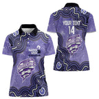 Hobart Hurricanes NAIDOC Week 2026 Custom Women Polo Shirt 50 Years Deadly Indigenous Art Glitter Effect