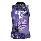 Hobart Hurricanes NAIDOC Week 2026 Custom Women Sleeveless Polo Shirt 50 Years Deadly Indigenous Art Glitter Effect
