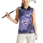 Hobart Hurricanes NAIDOC Week 2026 Custom Women Sleeveless Polo Shirt 50 Years Deadly Indigenous Art Glitter Effect