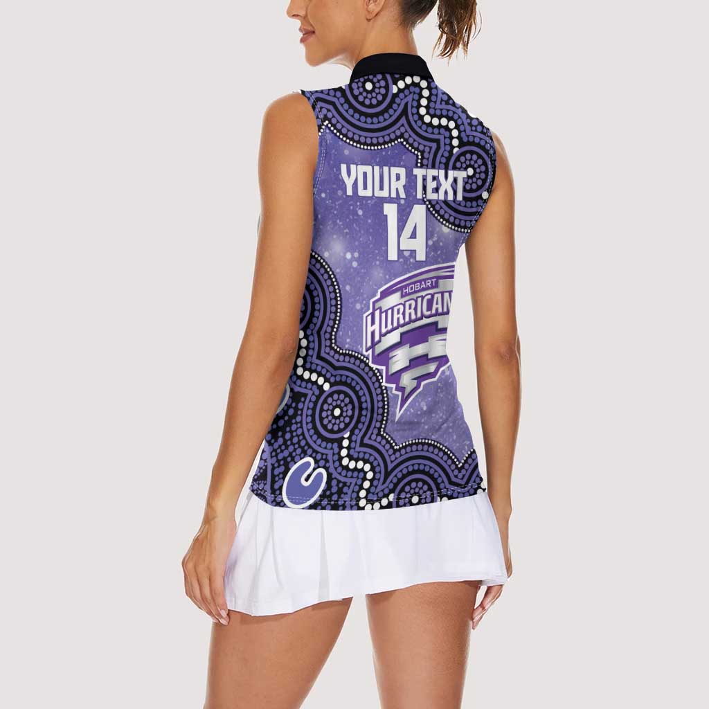 Hobart Hurricanes NAIDOC Week 2026 Custom Women Sleeveless Polo Shirt 50 Years Deadly Indigenous Art Glitter Effect