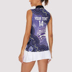 Hobart Hurricanes NAIDOC Week 2026 Custom Women Sleeveless Polo Shirt 50 Years Deadly Indigenous Art Glitter Effect