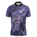 Hobart Hurricanes NAIDOC Week 2026 Custom Zipper Polo Shirt 50 Years Deadly Indigenous Art Glitter Effect