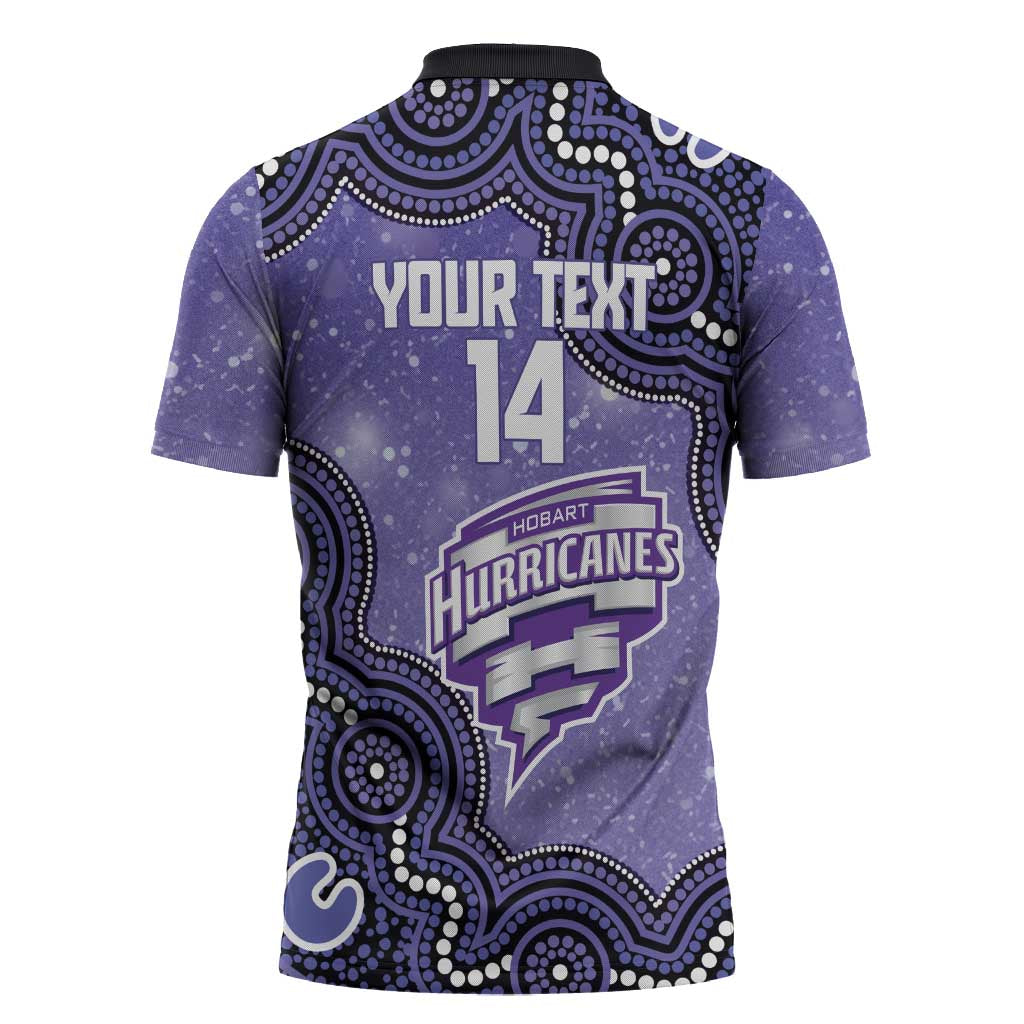 Hobart Hurricanes NAIDOC Week 2026 Custom Zipper Polo Shirt 50 Years Deadly Indigenous Art Glitter Effect