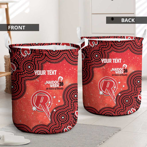 Melbourne Renegades NAIDOC Week 2026 Custom Laundry Basket 50 Years Deadly Indigenous Art Glitter Effect