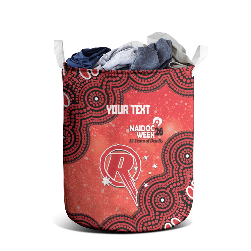 Melbourne Renegades NAIDOC Week 2026 Custom Laundry Basket 50 Years Deadly Indigenous Art Glitter Effect