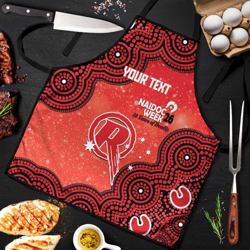 Melbourne Renegades NAIDOC Week 2026 Custom Apron 50 Years Deadly Indigenous Art Glitter Effect