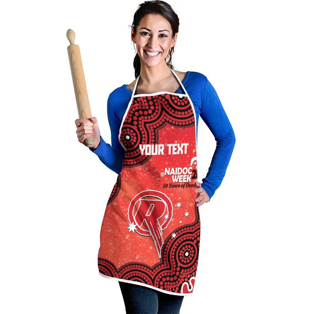 Melbourne Renegades NAIDOC Week 2026 Custom Apron 50 Years Deadly Indigenous Art Glitter Effect
