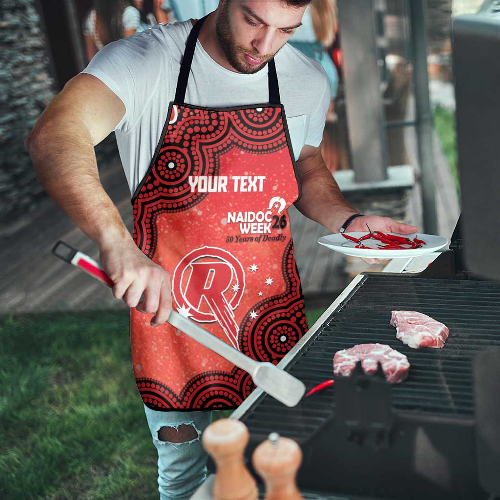 Melbourne Renegades NAIDOC Week 2026 Custom Apron 50 Years Deadly Indigenous Art Glitter Effect