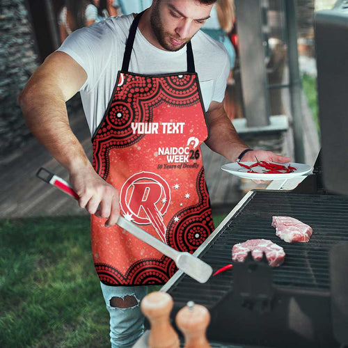 Melbourne Renegades NAIDOC Week 2026 Custom Apron 50 Years Deadly Indigenous Art Glitter Effect