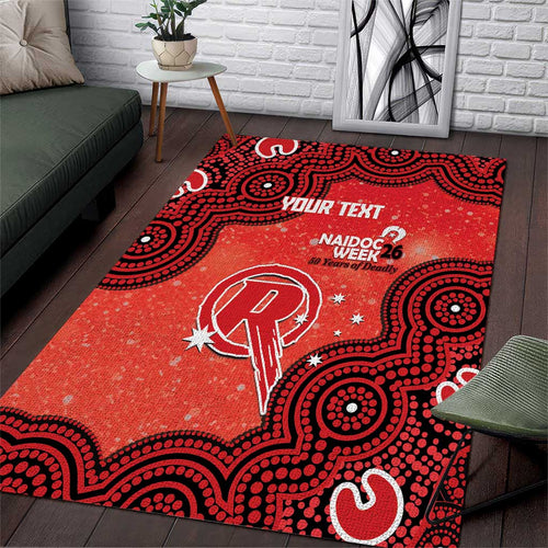 Melbourne Renegades NAIDOC Week 2026 Custom Area Rug 50 Years Deadly Indigenous Art Glitter Effect