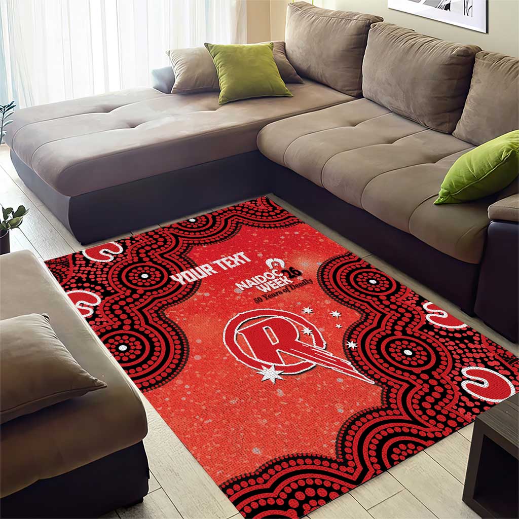 Melbourne Renegades NAIDOC Week 2026 Custom Area Rug 50 Years Deadly Indigenous Art Glitter Effect