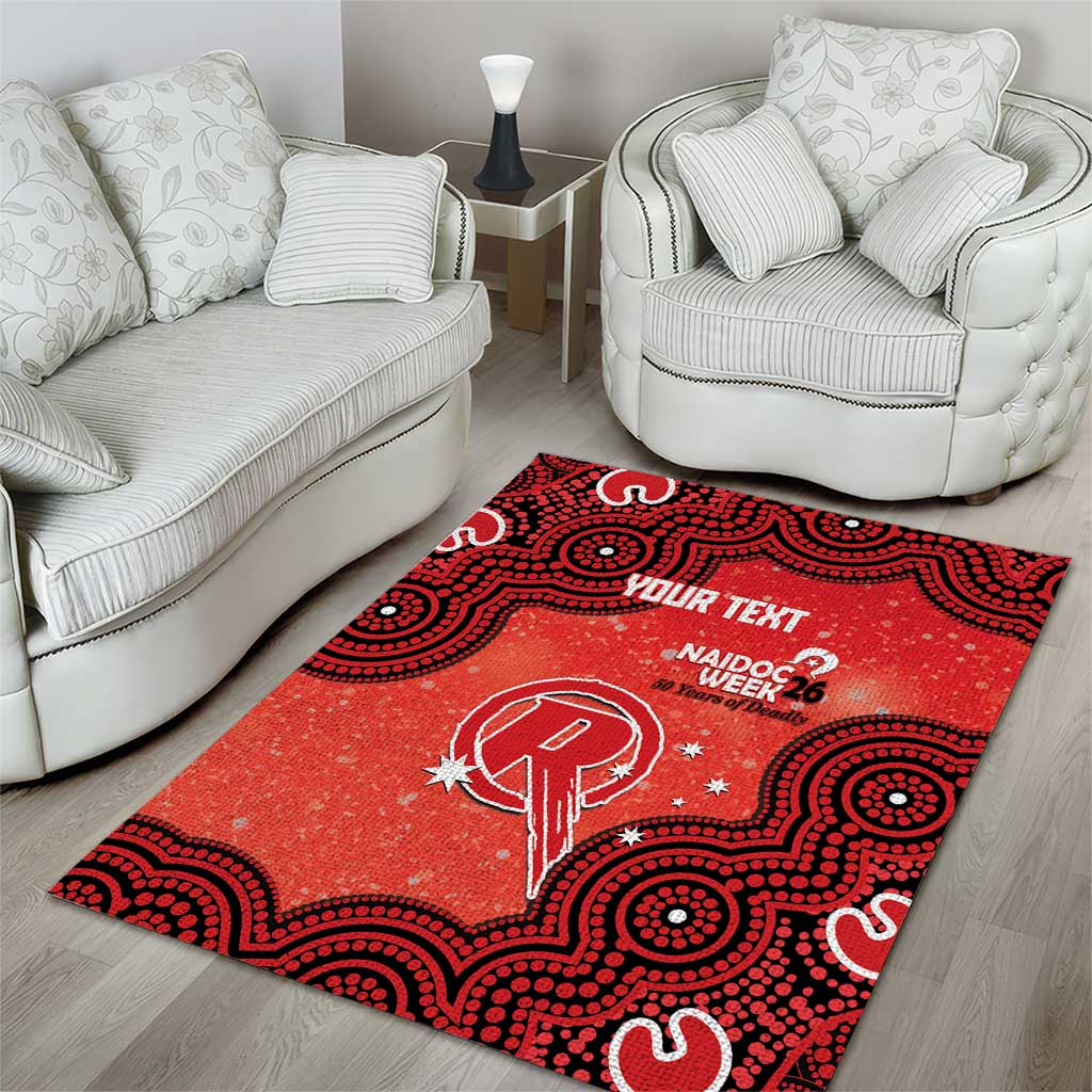 Melbourne Renegades NAIDOC Week 2026 Custom Area Rug 50 Years Deadly Indigenous Art Glitter Effect