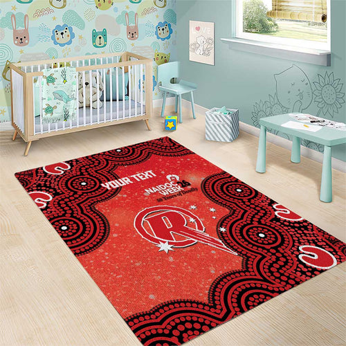 Melbourne Renegades NAIDOC Week 2026 Custom Area Rug 50 Years Deadly Indigenous Art Glitter Effect
