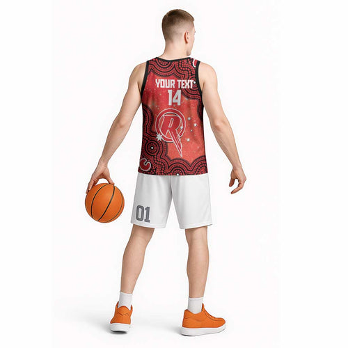 Melbourne Renegades NAIDOC Week 2026 Custom Basketball Jersey 50 Years Deadly Indigenous Art Glitter Effect
