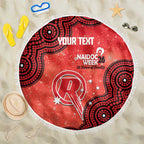 Melbourne Renegades NAIDOC Week 2026 Custom Beach Blanket 50 Years Deadly Indigenous Art Glitter Effect