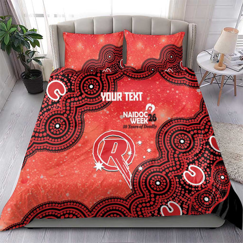 Melbourne Renegades NAIDOC Week 2026 Custom Bedding Set 50 Years Deadly Indigenous Art Glitter Effect