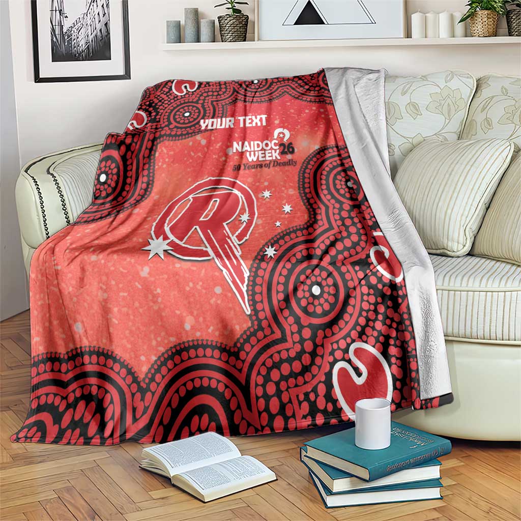 Melbourne Renegades NAIDOC Week 2026 Custom Blanket 50 Years Deadly Indigenous Art Glitter Effect