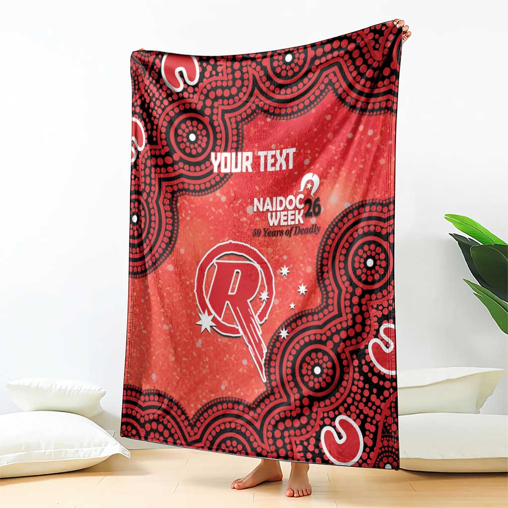 Melbourne Renegades NAIDOC Week 2026 Custom Blanket 50 Years Deadly Indigenous Art Glitter Effect