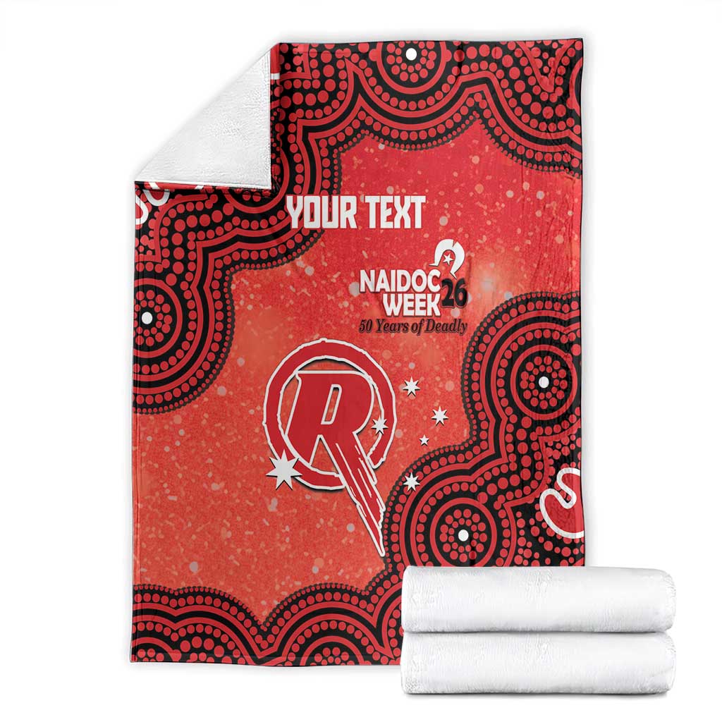 Melbourne Renegades NAIDOC Week 2026 Custom Blanket 50 Years Deadly Indigenous Art Glitter Effect