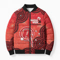 Melbourne Renegades NAIDOC Week 2026 Custom Bomber Puffer Jacket 50 Years Deadly Indigenous Art Glitter Effect